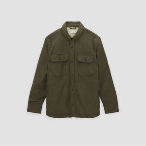 Everlane Men's Fleece-Lined Heavy Green Overshirt Jacket Shacket